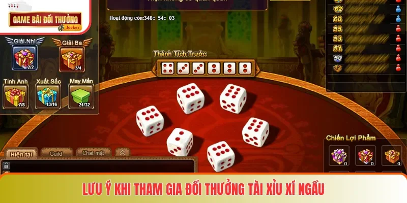 Lưu ý khi tham gia đổi thưởng Tài Xỉu Xí Ngầu